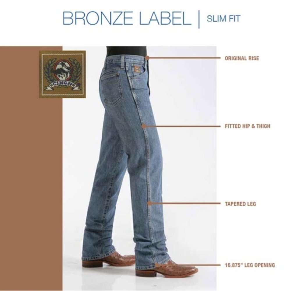Cinch Men's Bronze Label Jeans 40x30